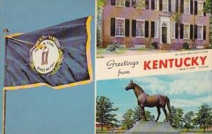 My Old Kentucky Home And Man O War Staue Greetings From Kentucky