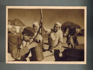 1946 Czechoslovakia Liberation Real Picture Postcard Mint Army Soldier Peasants