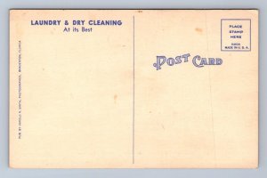 LAUNDRY & DRY CLEANING PLANTS BRADENTON FLORIDA POSTCARD (c.1940s)