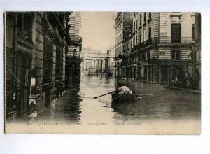 192452 FRANCE PARIS flooding 1910 Rue de Bourgogne Vintage PC