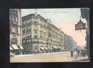 MUNCHEN GERMANY HOTEL VIER JAHRESZEITEN DOWNTOWN VINTAGE OLD POSTCARD