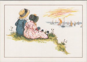 Children's Art Postcard - Artist Kate Greenaway, Marigold Garden  RR16991