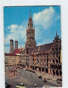 Postcard Rathaus und Frauenkirche, Munich, Germany