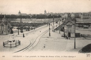 Vintage Postcard 1910's Orleans La Statue of Joan Arc le Pont George V France