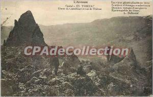 Postcard Old Cantal Auvergne Therac Chaos Casteltinet and to Thezac
