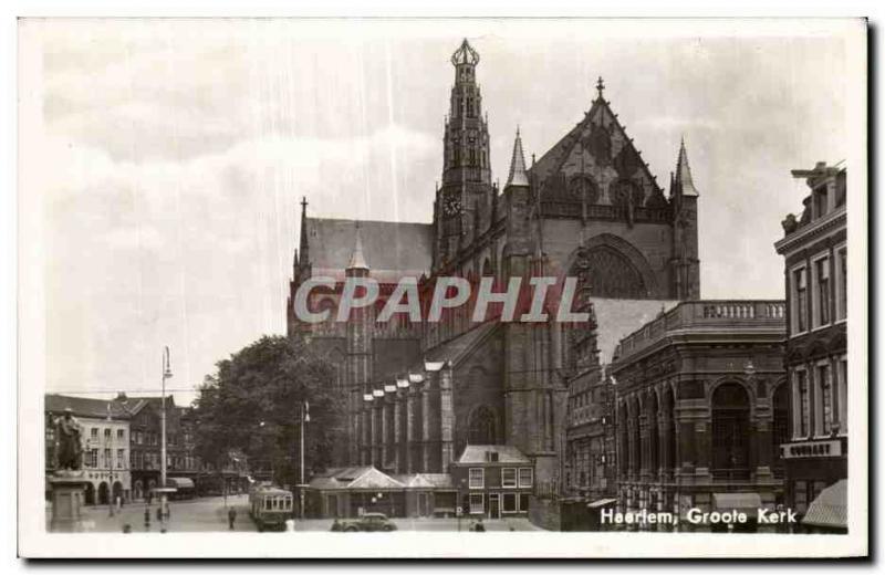 Old Postcard Haarlem Groote Kerk