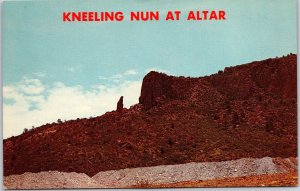 Santa Rita New Mexico NM, Kneeling Nun at Altar, Pinnacle Natural Rock, Postcard