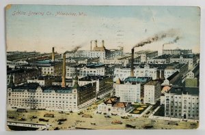 Milwaukee Wisconsin Schlitz Brewing Co 1909 to Stanley Wis Postcard T6