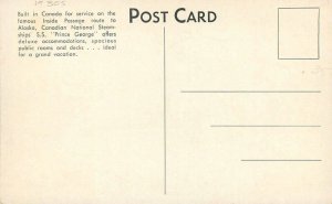 Canadian National Steamship SS Prince George 1930s Postcard 22-7948