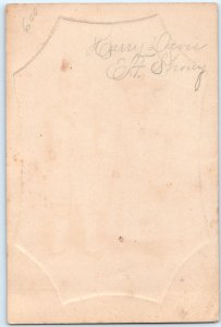 c1880s Victorian Mature Little Boy & Girl Couple Litho Stock Trade Card Odd C35