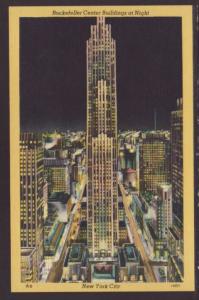 Rockefeller Center at Night,New York,NY Postcard 