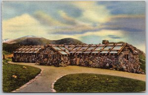 Vtg Colorado CO Trail Ridge Museum & Post Office at Fall River Pass Postcard