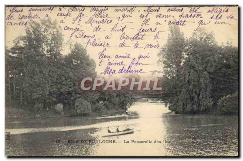 Old Postcard Paris Bois De Boulogne The Gateway islands