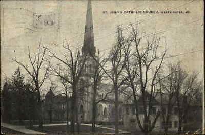 WESTMINSTER MD St John's Catholic Church Street View c191...