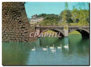 Modern Postcard Ancient Stone Walls The Imperial Palace Grounds in Tokyo