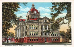 Brown County Court House, Green Bay, Wisconsin, Early Postcard, Unused