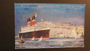 Mint Ship Postcard White Star Dominion Line SS Regina