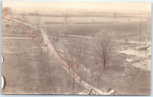 c1910s Beautiful Farm Birds Eye RPPC Horse Carriage Homestead Real Photo PC A139