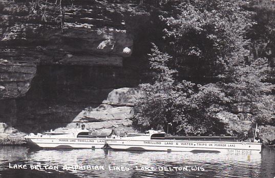 Lake Delton Amphibian Lines Lake Delton Wisconsin Real Photo