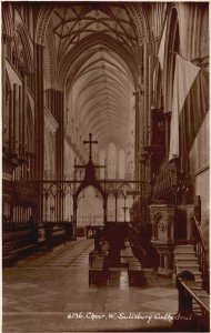 Vintage Postcard West Salisbury Cathedral Choir Salisbury Wiltshire England