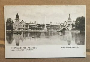 VINT POSTCARD - UNUSED - TERRACES AT HALENSEE, KURFURSTENDAMM, BERLIN, GERMANY