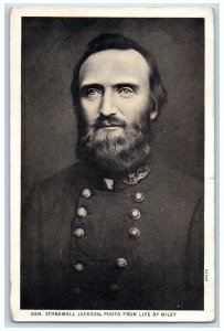 c1930's Gen. Stonewall Jackson Studio Portrait From Life By Miley Postcard