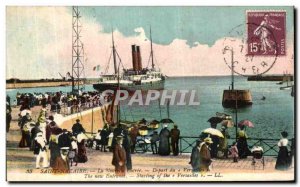 Old Postcard Saint Nazaire The new Entree Departure of Versailles Boat