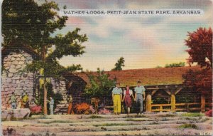 Mather Lodge Petit Jean State Park Arkansas AR Unused Linen Postcard H13