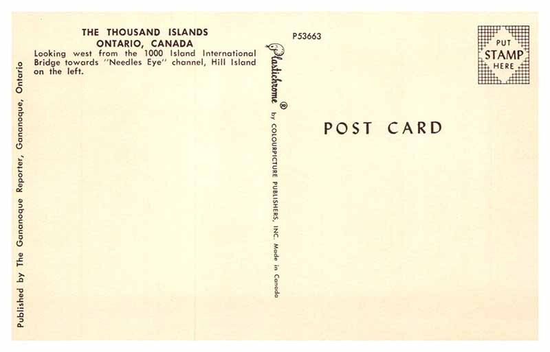 Postcard BOAT SCENE Thousand Islands Ontario ON AQ4663