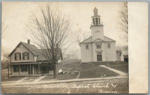 PETERSBURG NY BAPTIST CHURCH ANTIQUE REAL PHOTO POSTCARD RPPC