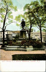 Postcard NJ Newark Phillip N. J. Kearney Monument 1911 M29