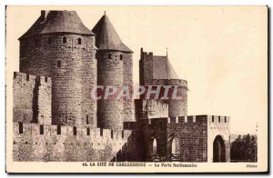 Old Postcard Carcassonne Cite La Porte Narbennaise