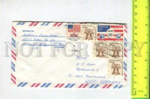 466652 1980 year USA real posted to Germany by air mail COVER