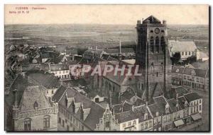 Old Postcard Furnes Panorama