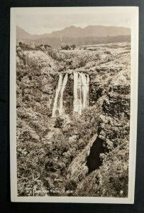 Mint Vintage Kauai Hawaii Opaikoa Falls H 313 Real Picture Postcard RPPC