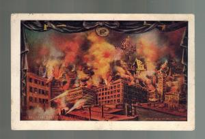 1906 San Francisco California Postcard Earthquake City Burning Depiction