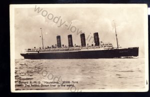 LS2616 - Cunard Liner - Mauretania - built 1906 - postcard