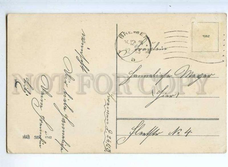 240922 X-MAS Christmas KIDS w/ SNOWMAN Vintage postcard