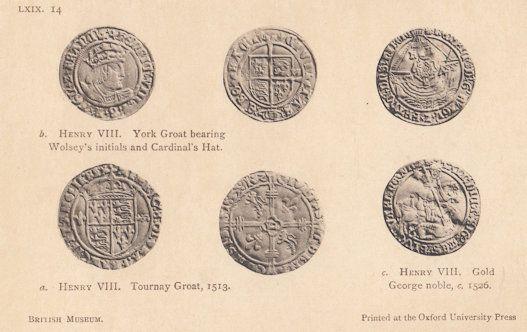 Henry VIII Coin Collection Museum Postcard