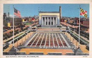 War Memorial & Plaza - Baltimore, Maryland MD Postcard
