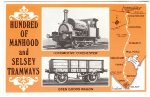 Hundred of Manhood Selsey Tramway,  Open Goods Wagon, Chichester Locomotive, Map