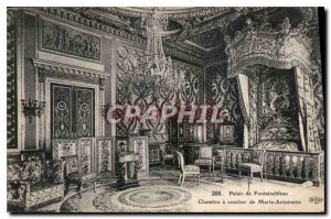 Postcard Old Palace of Fontainebleau Bedroom Marie Antoinette