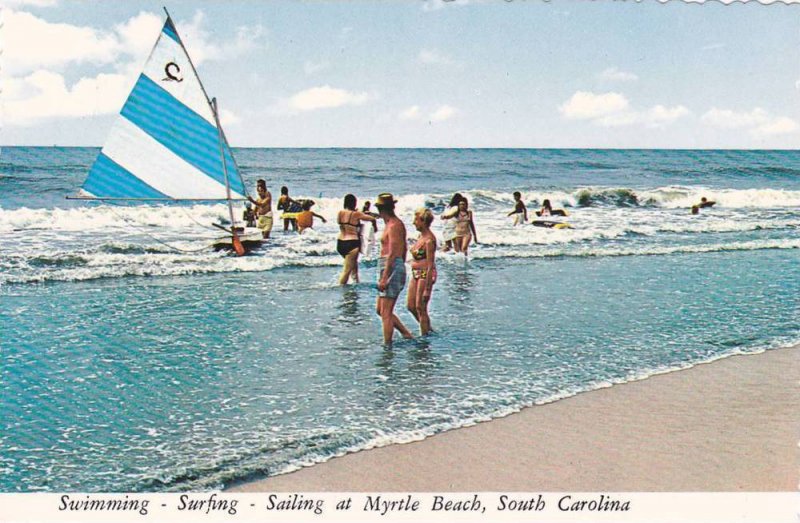 Swimming, Surfing, Sailing, Greetings From Myrtle Beach, South Carolina, 50-7...