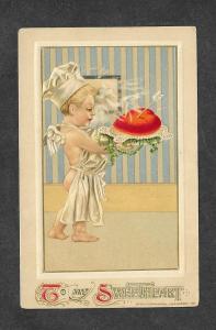 Vintage Embossed Valentine's Day Postcard Your Heart!