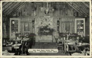 Boyslton Center MA Red Barn Grain Bin Rte 70 Restaurant Interior Postcard