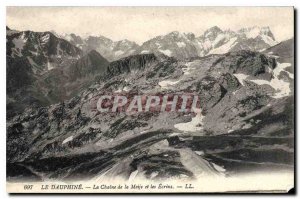 Old Postcard The Dauphine Meije Chain and Eorins