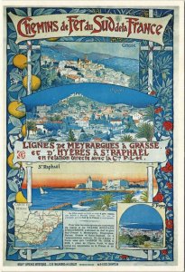 Cpm railways of southern France-advertising-town scenes (1209267) 