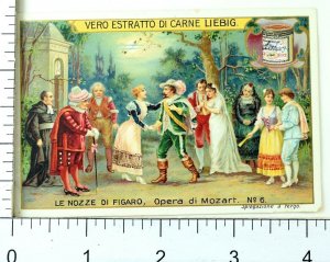 1880's-90's Mozart Opera Figaro Lovely Liebig Victorian 6 Trade Card Set K6