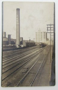 RPPC VINTAGE PHOTO POSTCARD train railroad railway P.W.R.Co VIRGINIA