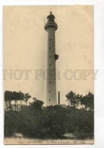 401654 FRANCE Lighthouse of La Coubre Vintage RPPC to RUSSIA